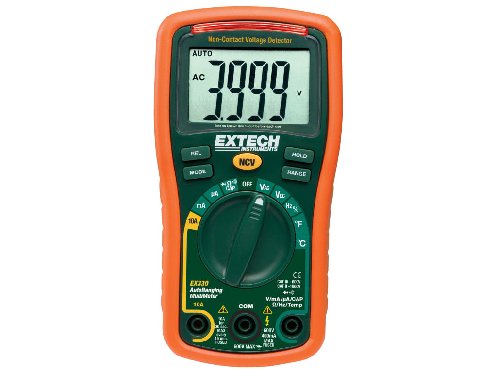 MINIMULTIMETRO CON DETECTOR DE V Y TEMP.