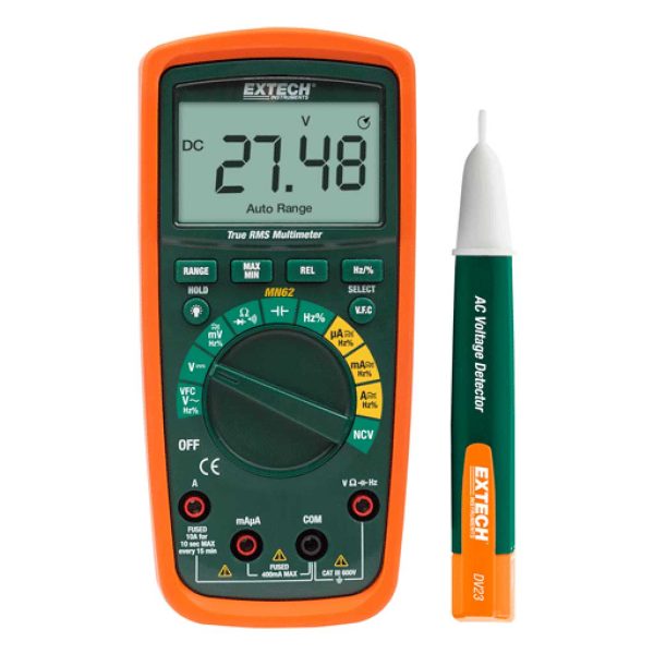 MULTIMETRO DIGITAL RMS CON DETECTOR DE VOLTAJE