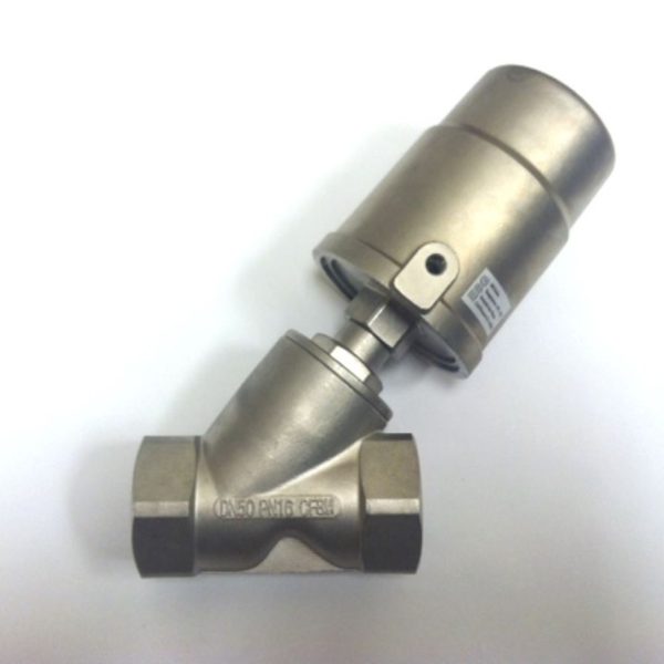 VALVULA CUERPO EN Y 2"NPT 90 PSI NC 90mm SS