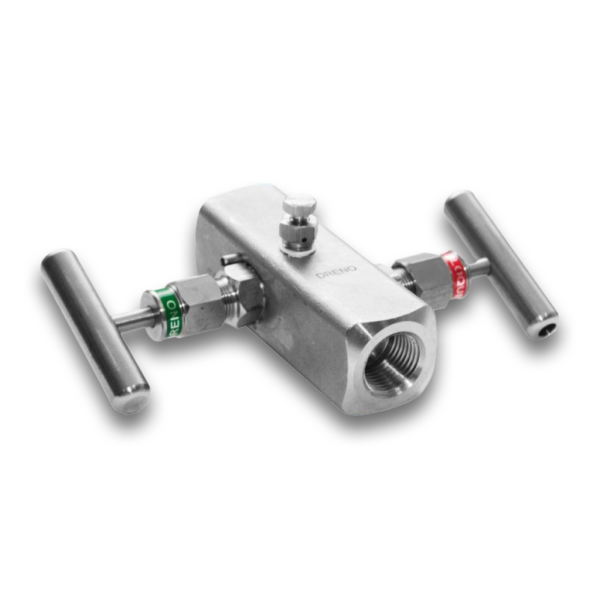 MANIFOLD DE 2 VIAS 1/2" FLANCHEx1/2"FNPT