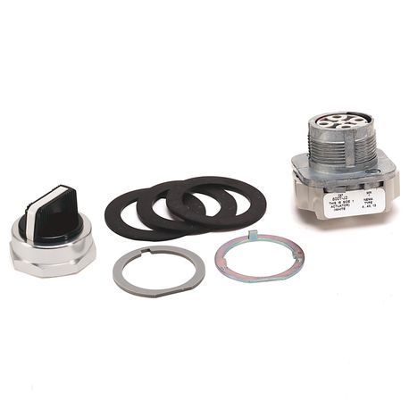 Push Button, White, Std. Knob Spring Rtn fr/ Both