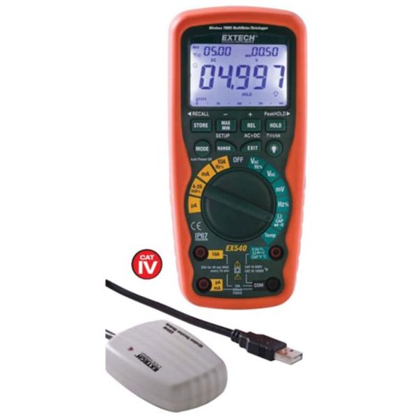 IP 67  RMS REAL ALTA RES. 0,06% CAT.lV-600V DATA LOGGER - WIRELESS T REAL