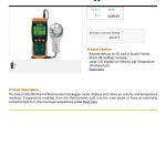 METAL VANE THERMO-ANEMOMETER SD LOGGER