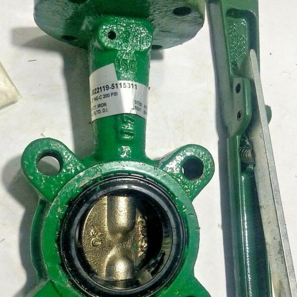 VALVE, BUTTERFLY, RESILIENT SEATED, 2 IN 200 PSI WAFFER CAST IRON/316 SS BUNA N - LOCKING