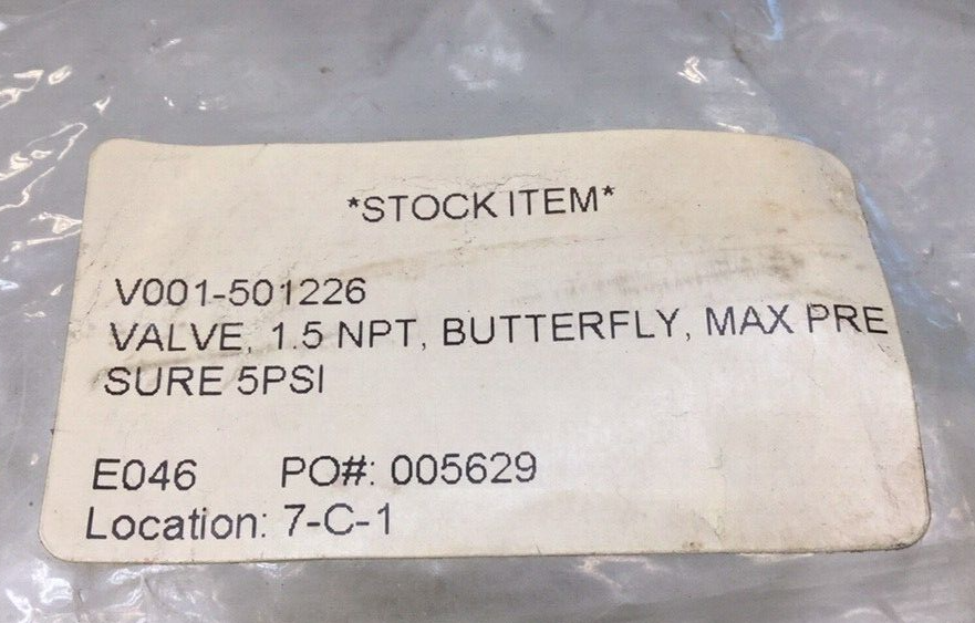 VALVULA ,6BV AB,BFLY,AUT,1.5 IN.,NPT,FULL POR