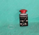 Push Button, Red, Mushroom Head, 2 NO-2 NC