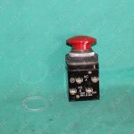 Push Button, Red, Mushroom Head, 2 NO-2 NC