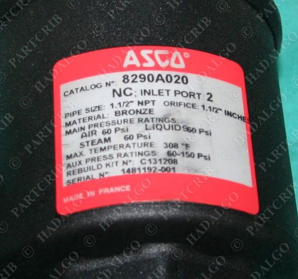 VALVULA CUERPO EN Y 1 1/2"NPT 60 PSI NC 63mm BR