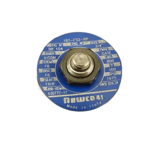 NEWCO GATE VALVE 3/4" CLASS 800 A105/TRIM 13% Cr -THD