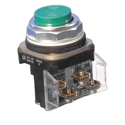 Push Button, Green, Extended Hd, 1 NO-1 NC