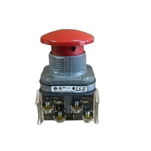 Push Button, Red, Mushroom Head, 2 NO-2 NC