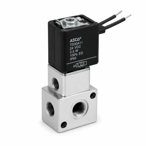 VALVULA SOLENOIDE ASCO 3 VIAS 2 POSICIONES 1/8" NPT